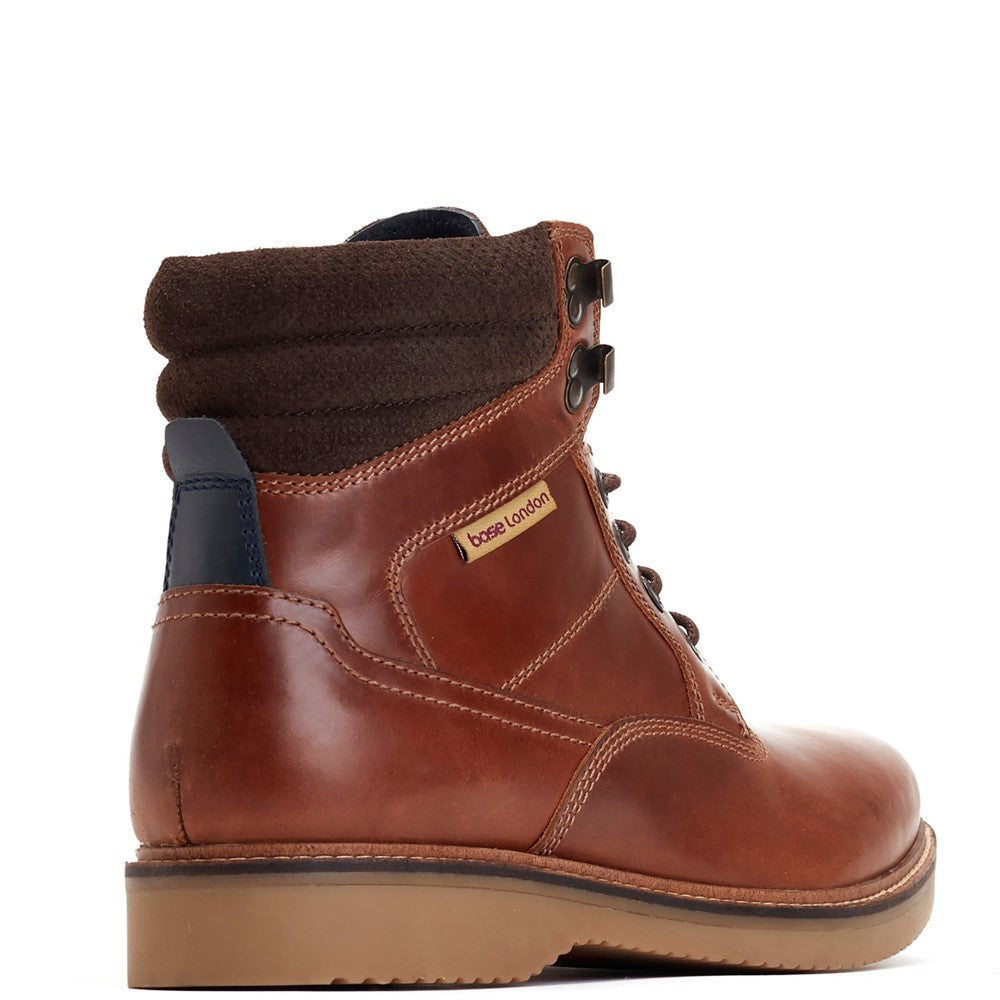 Bradley Waxy Combat Boots Chestnut