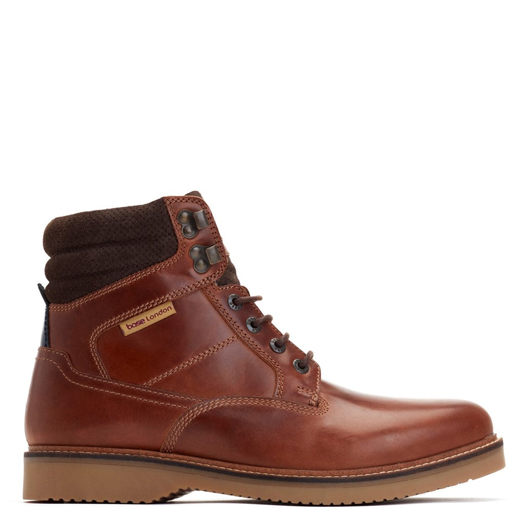 Bradley Waxy Combat Boots Chestnut