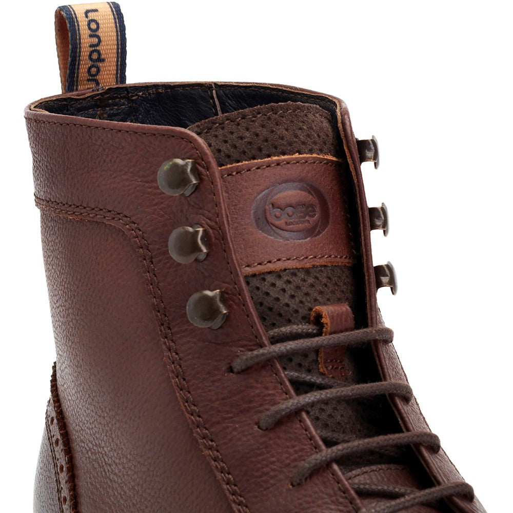 Hemlock Grain Brogue Boots Brown
