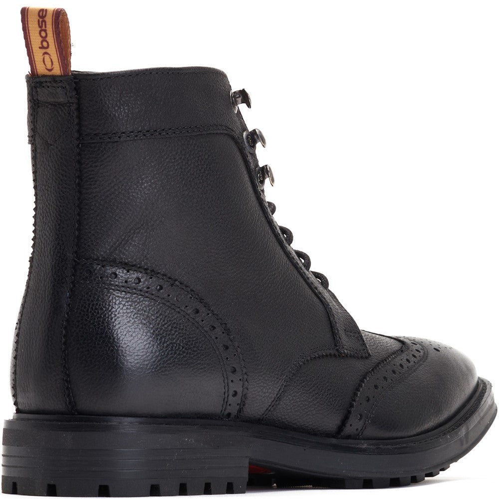 Hemlock Grain Brogue Boots Black