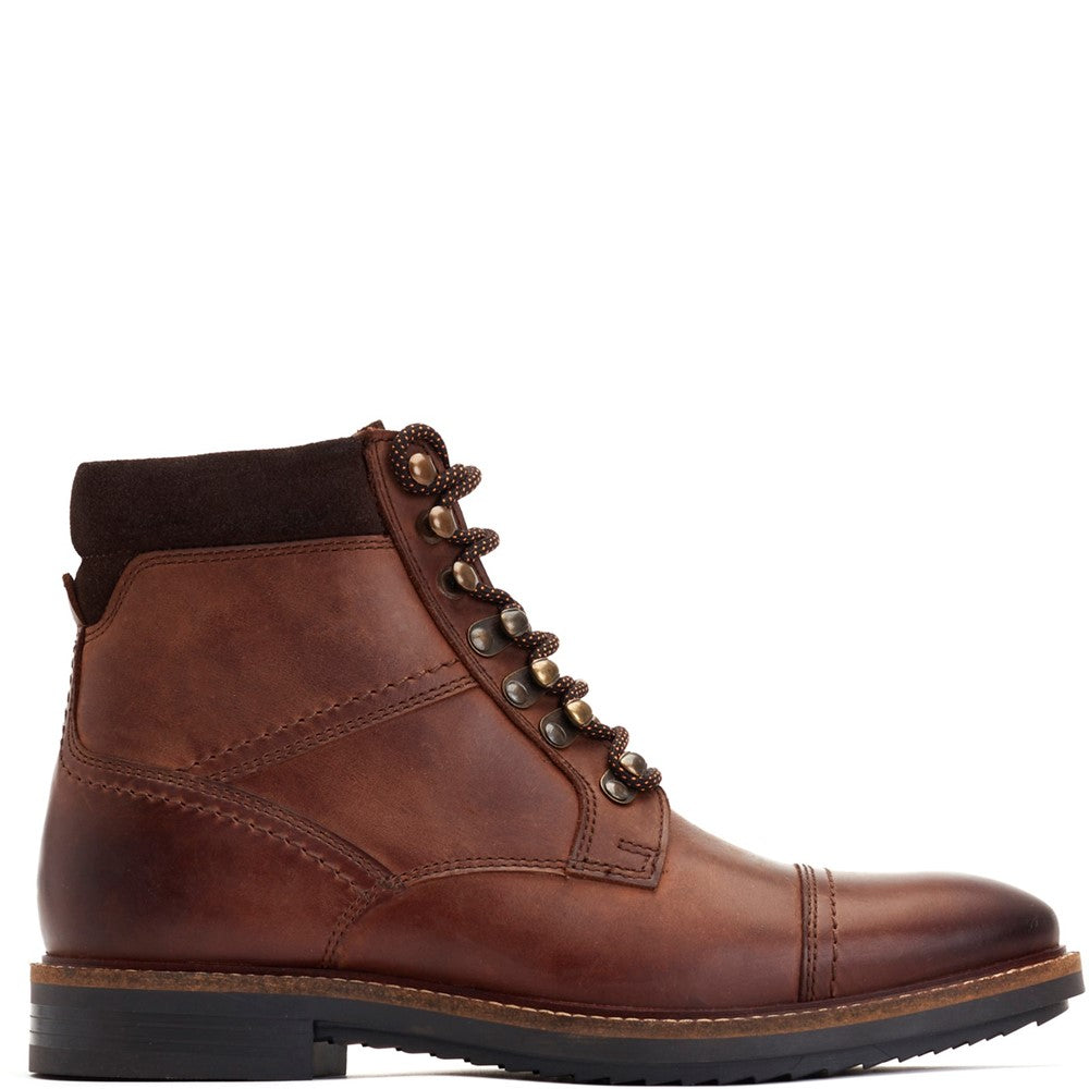 Ashland Pull Up Toe Cap Boots Brown