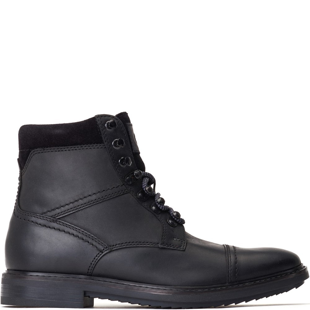 Ashland Pull Up Toe Cap Boots Black