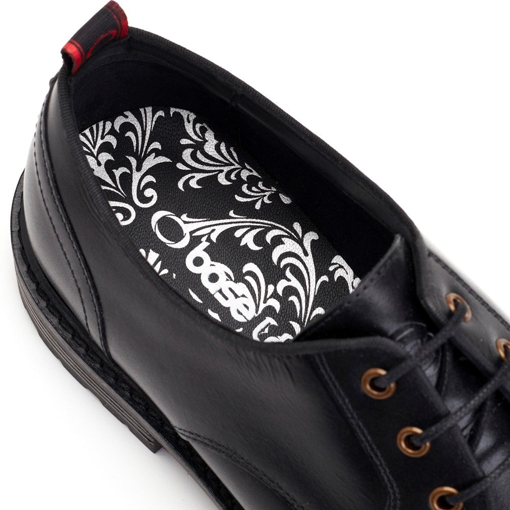 Dime Waxy Derby Shoes Black