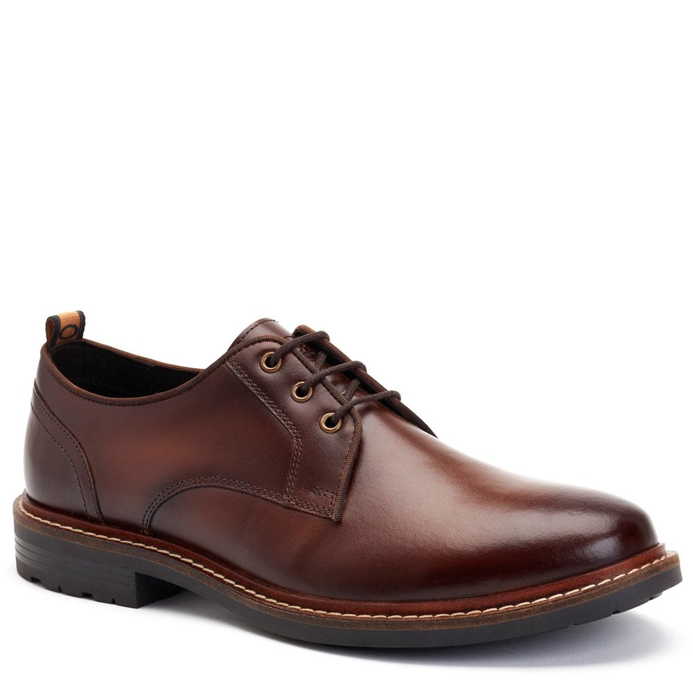 Dime Burnished Derby Shoes Brown