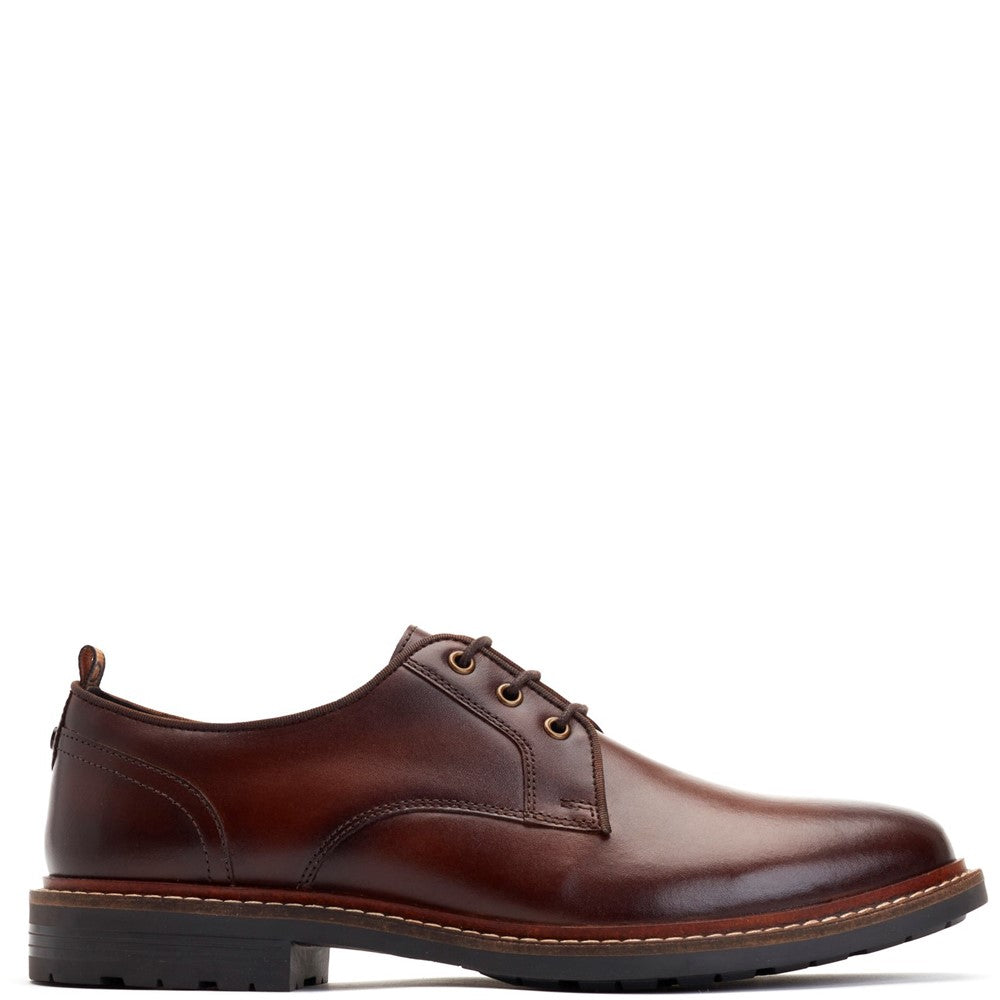Dime Burnished Derby Shoes Brown
