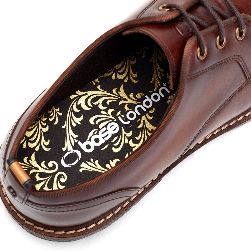 Dime Burnished Derby Shoes Brown