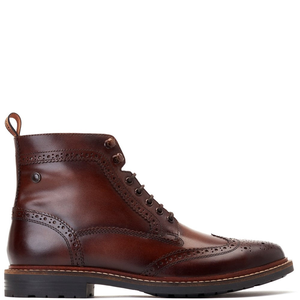 Dealer Burnished Brogue Boots Brown