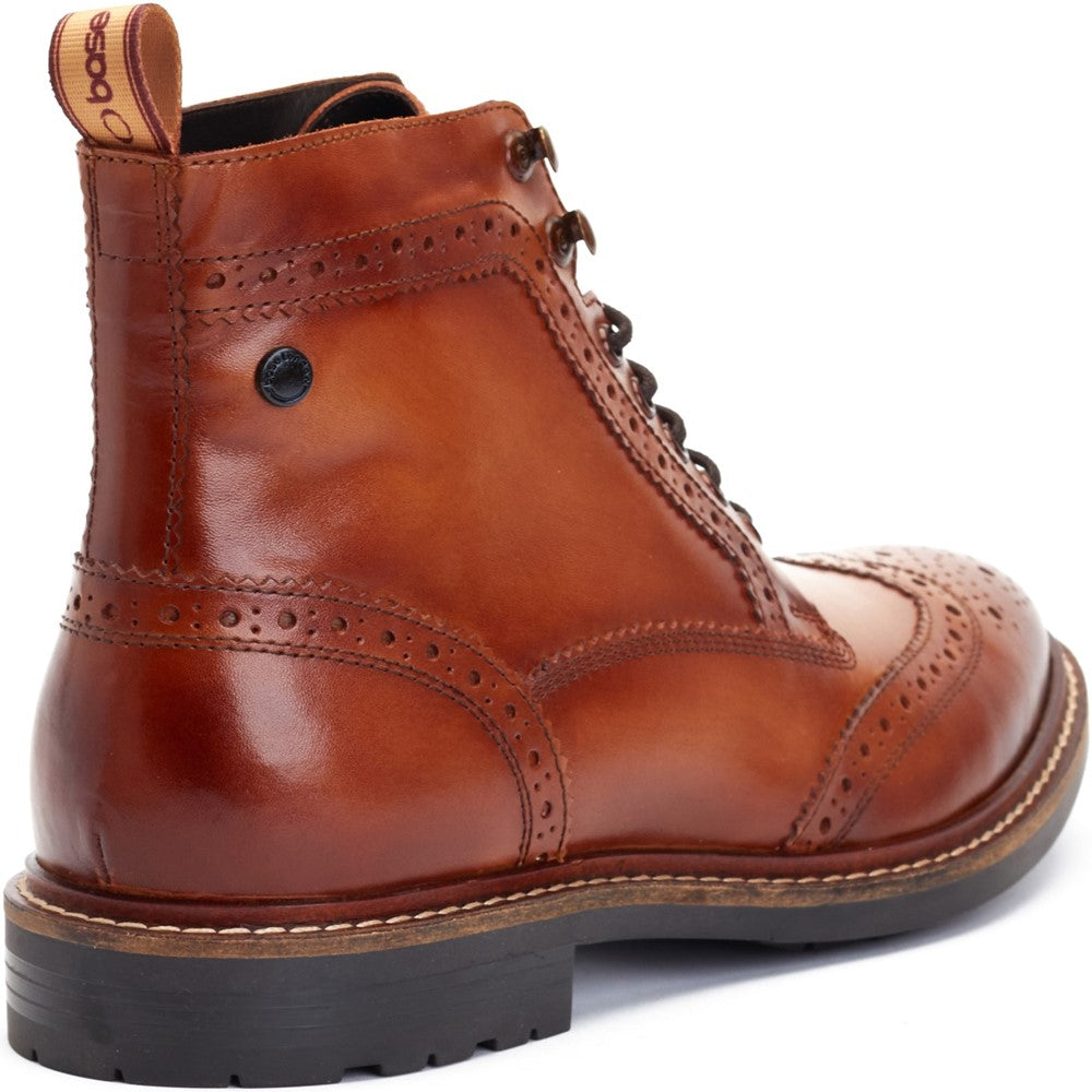 Dealer Burnished Brogue Boots Tan