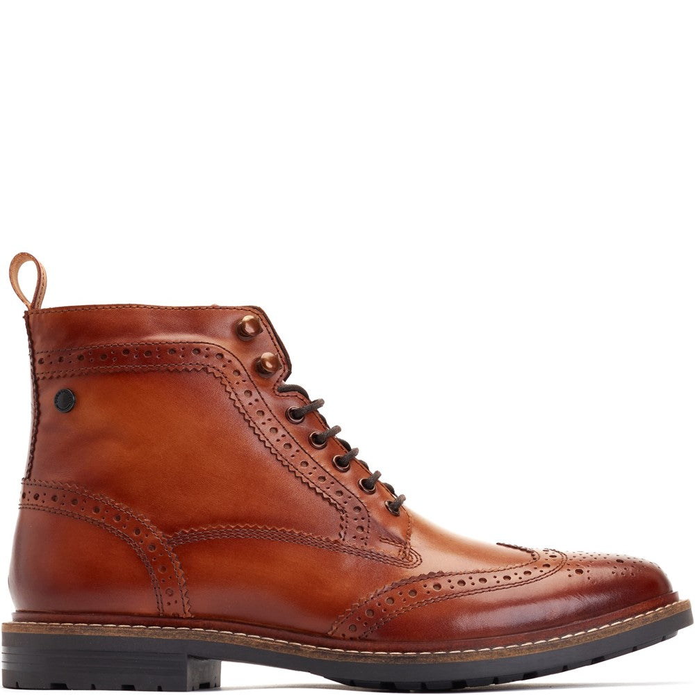 Dealer Burnished Brogue Boots Tan