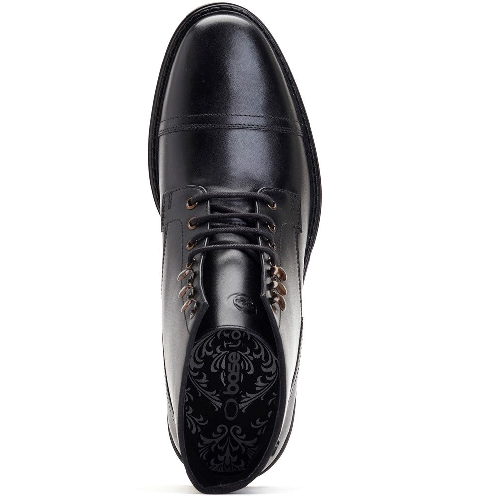 Duke Waxy Toe Cap Boots Black