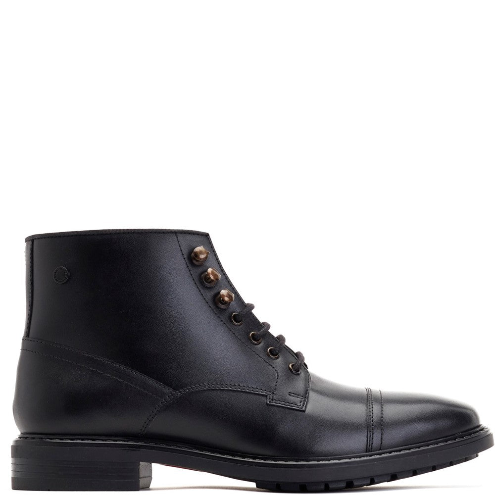 Duke Waxy Toe Cap Boots Black
