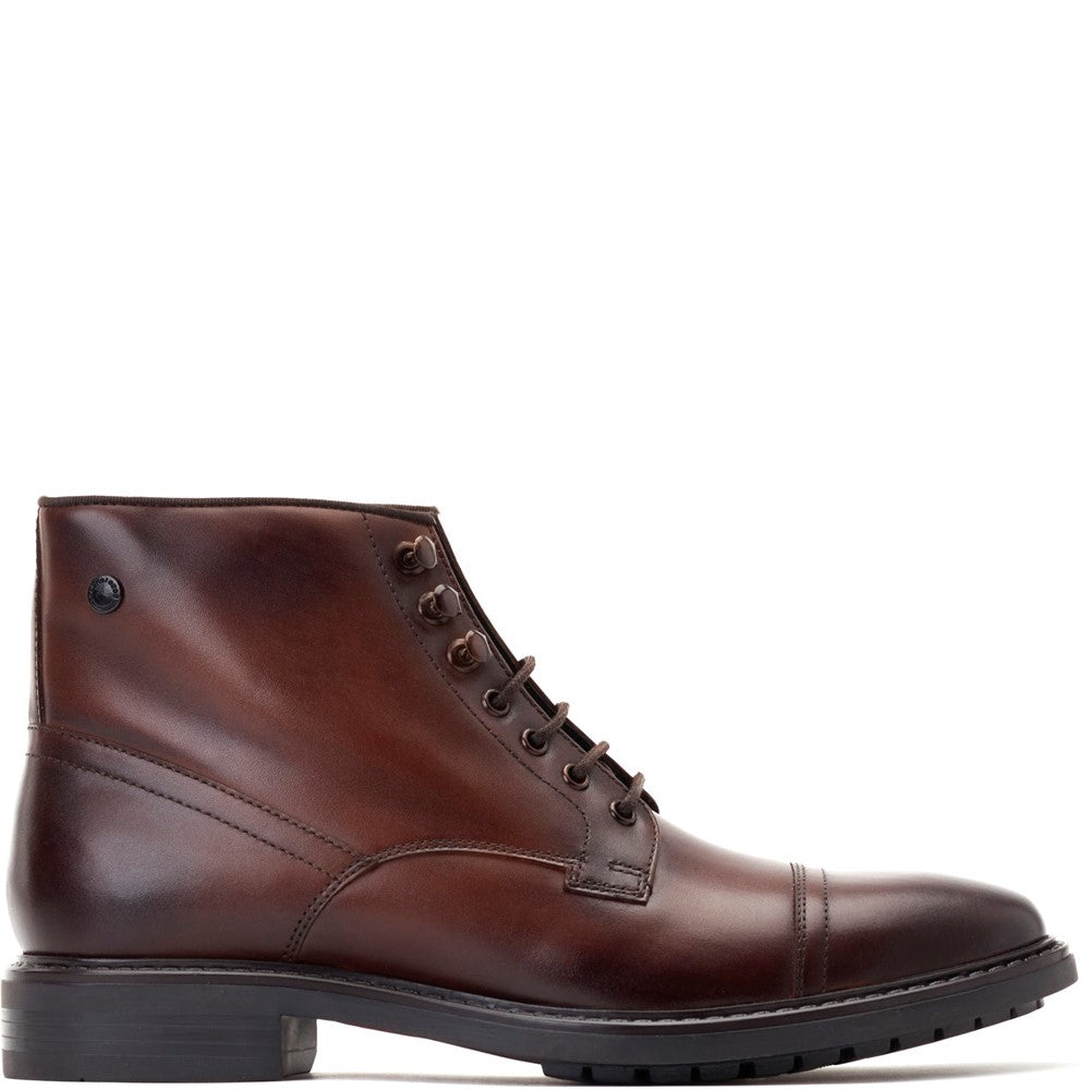 Duke Waxy Toe Cap Boots Brown