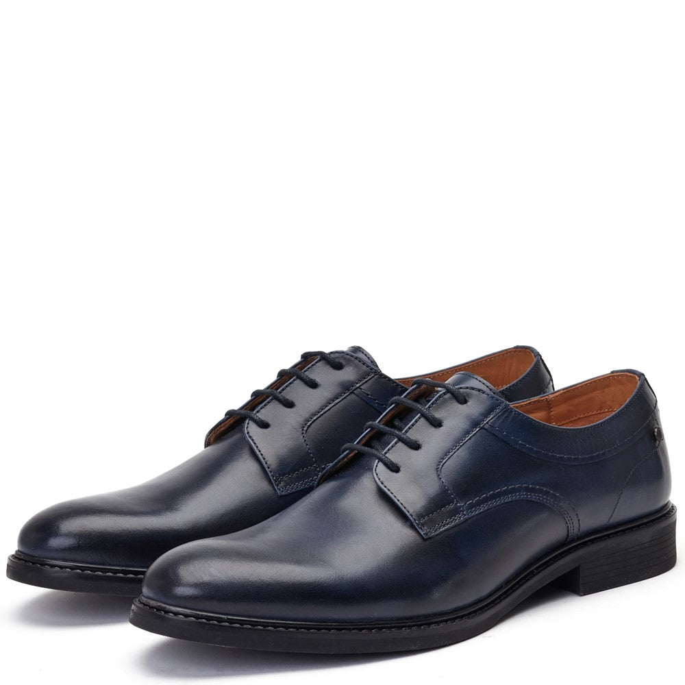 Drake Waxy Derby Shoes Navy