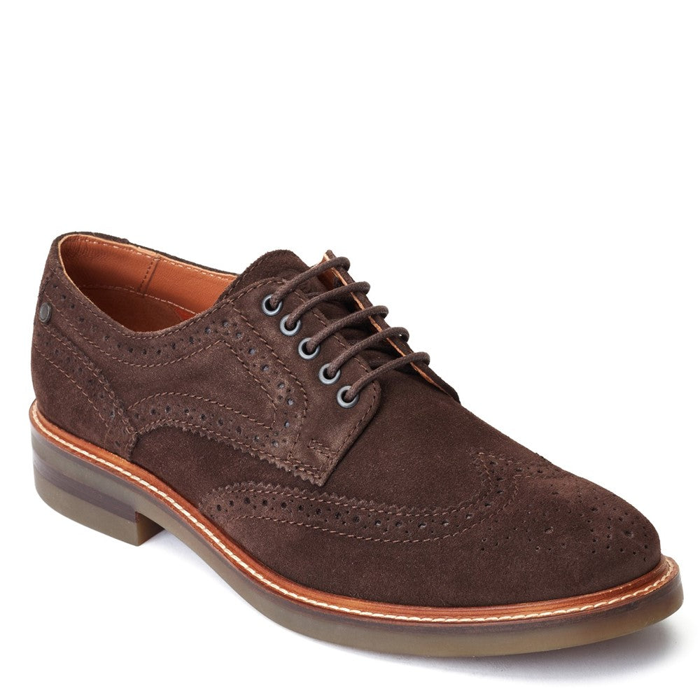 Hatfield Suede Brogue Shoes Brown