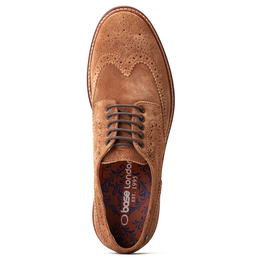Hatfield Suede Brogue Shoes Ginger