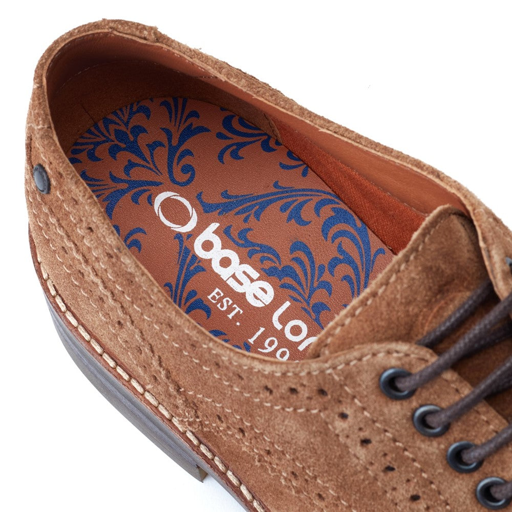 Hatfield Suede Brogue Shoes Ginger