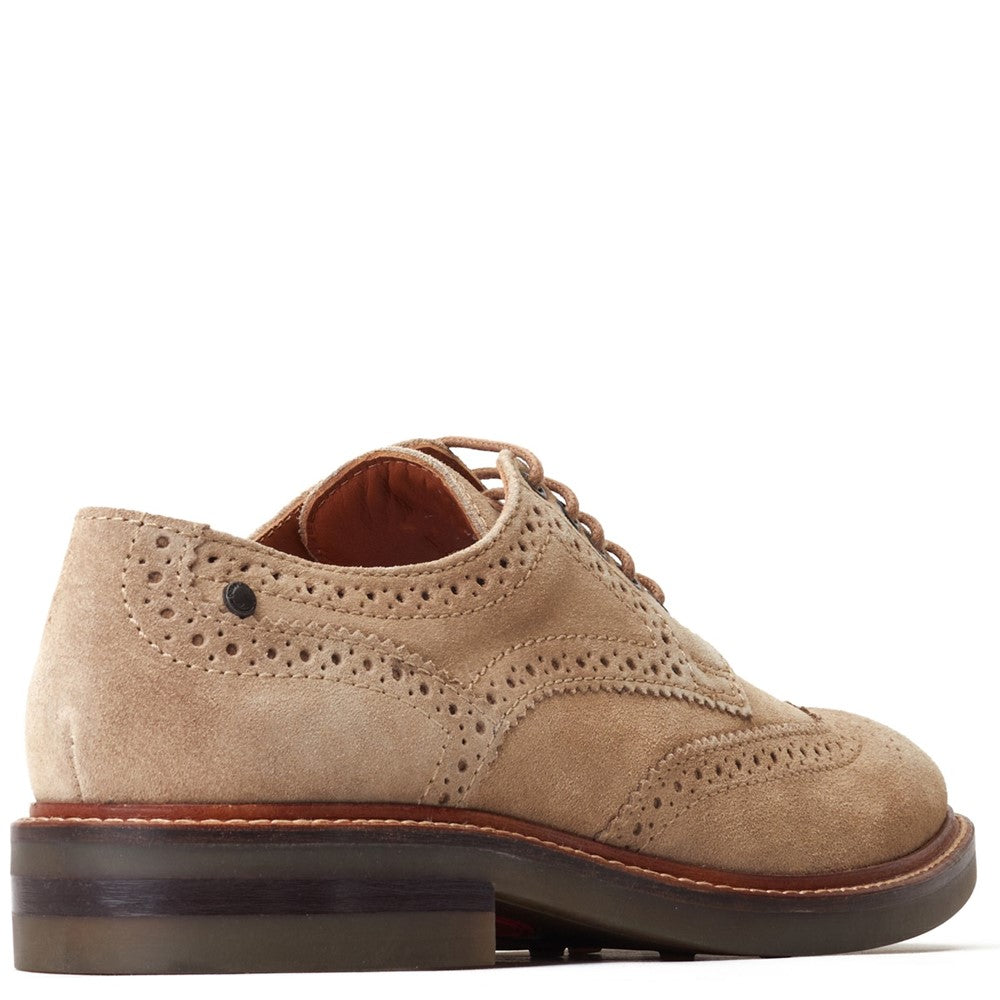 Hatfield Suede Brogue Shoes Sand