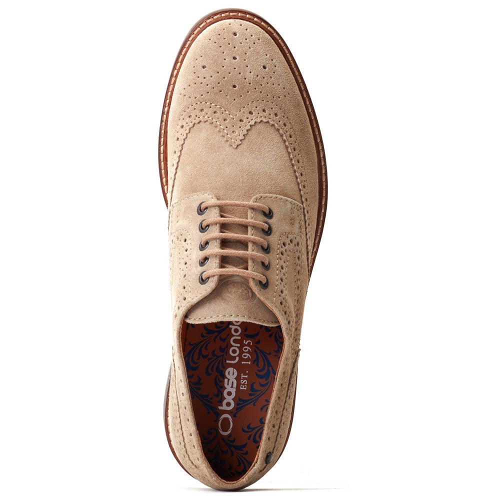 Hatfield Suede Brogue Shoes Sand