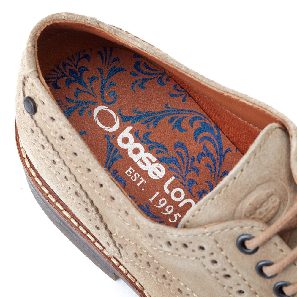 Hatfield Suede Brogue Shoes Sand