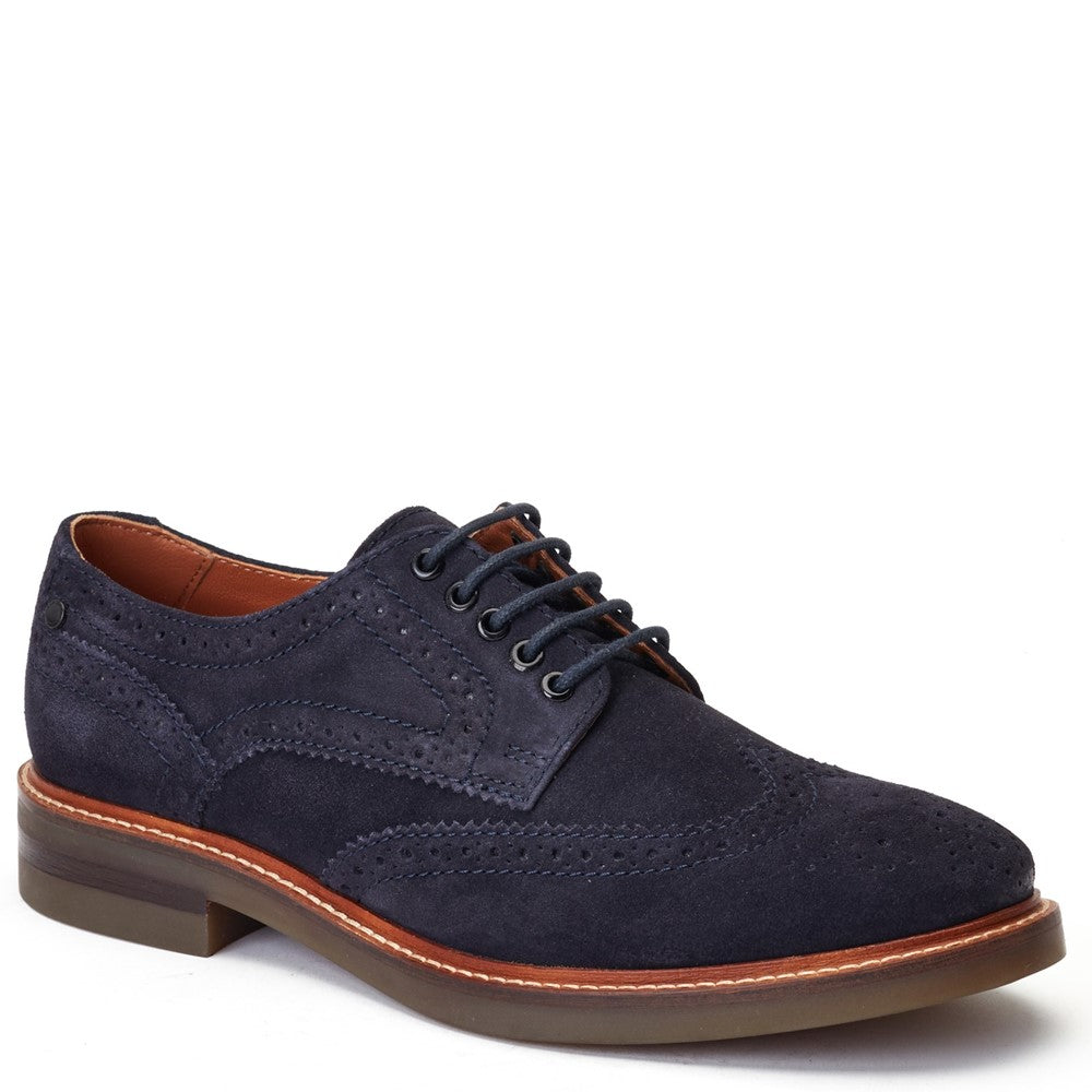 Hatfield Suede Brogue Shoes Navy