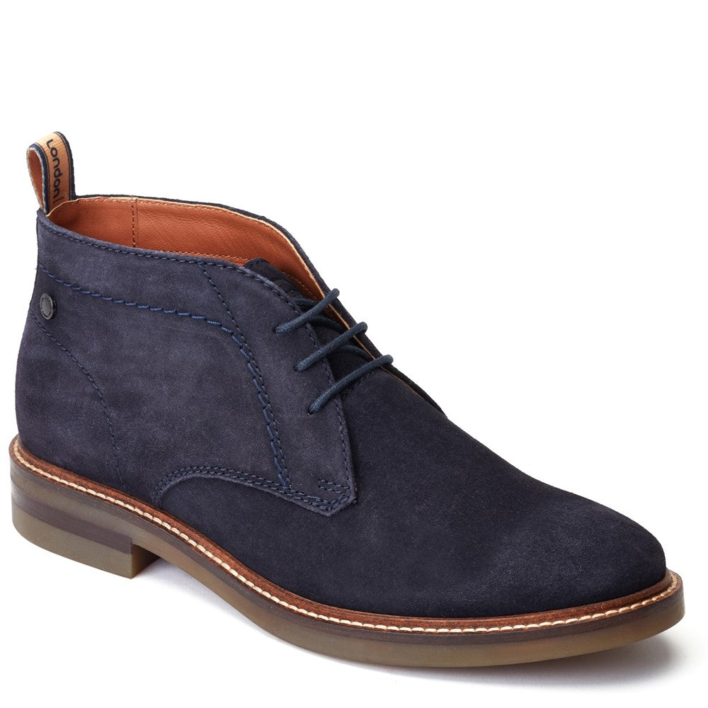 Knebworth Suede Chukka Boots Navy