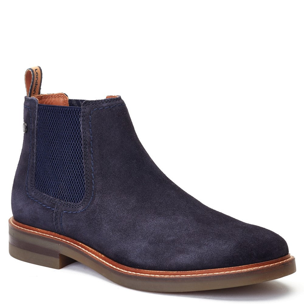Portland Suede Chelsea Boots Navy