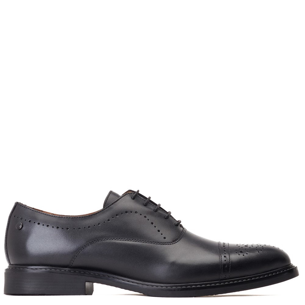 Corbin Waxy Oxford Shoes Black
