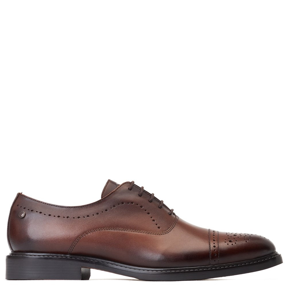 Corbin Waxy Oxford Shoes Brown