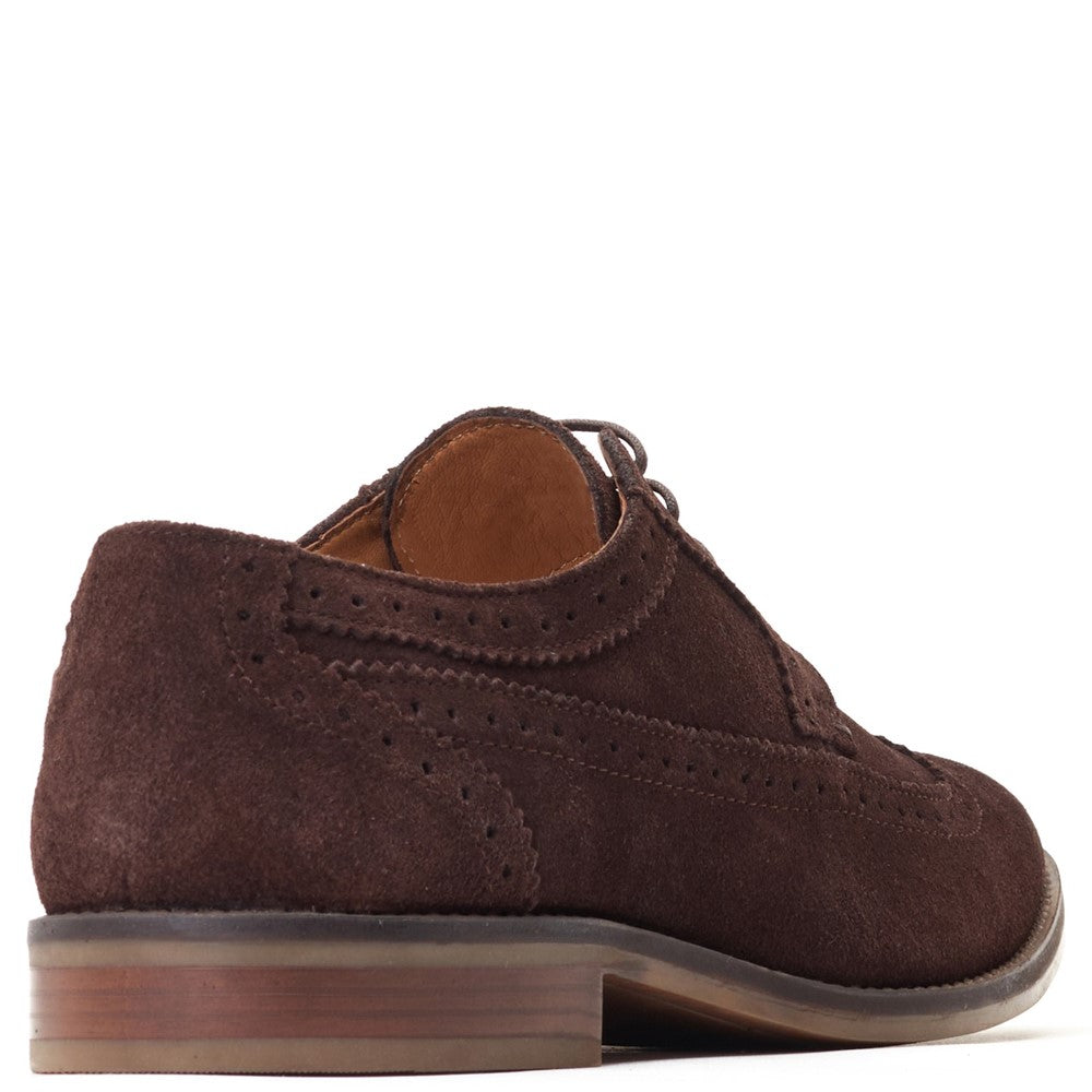 Twain Washed Brogue Shoes Brown