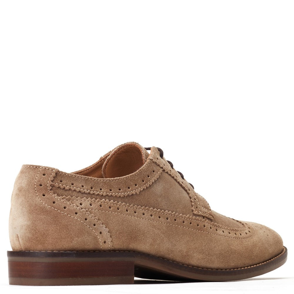 Twain Washed Brogue Shoes Sand