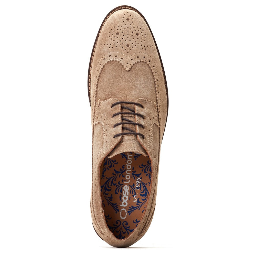 Twain Washed Brogue Shoes Sand