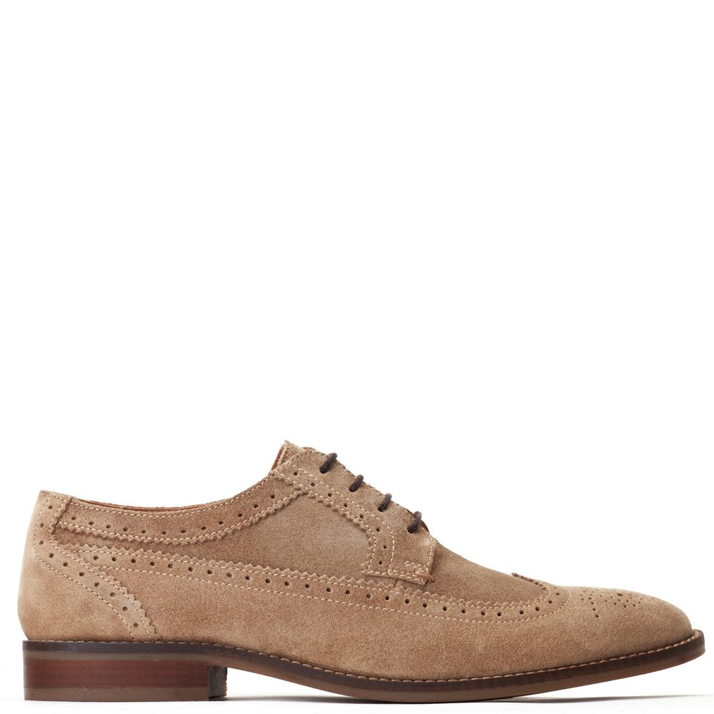 Twain Washed Brogue Shoes Sand
