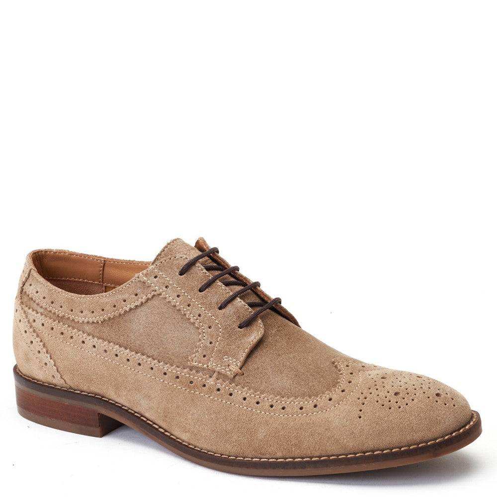 Twain Washed Brogue Shoes Sand