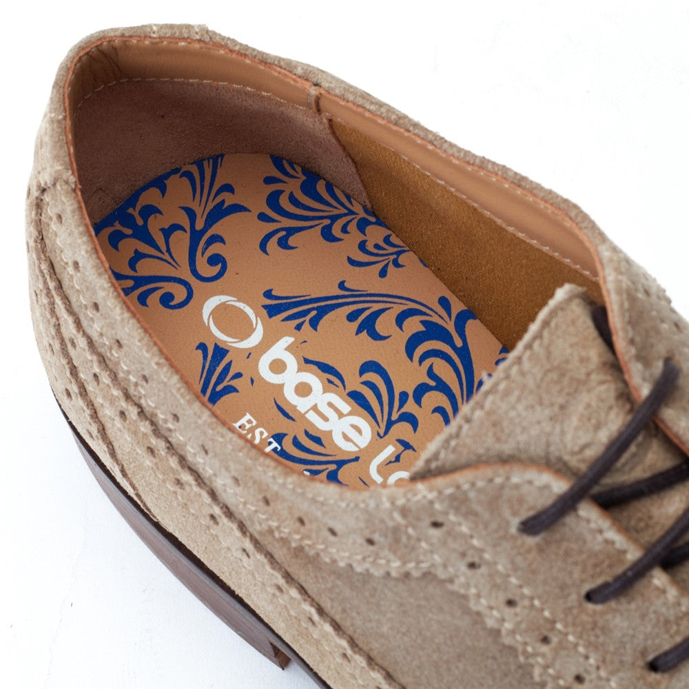 Twain Washed Brogue Shoes Sand