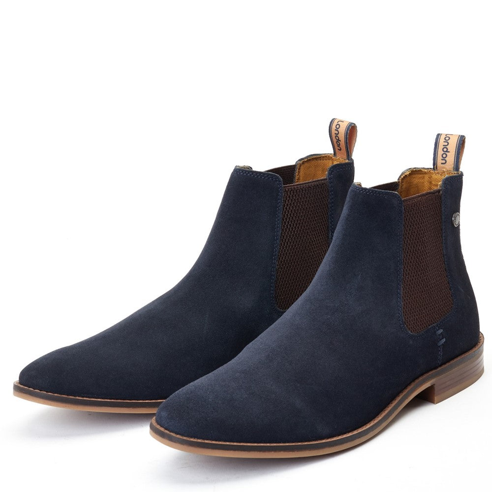 Virgil Suede Chelsea Boots Navy