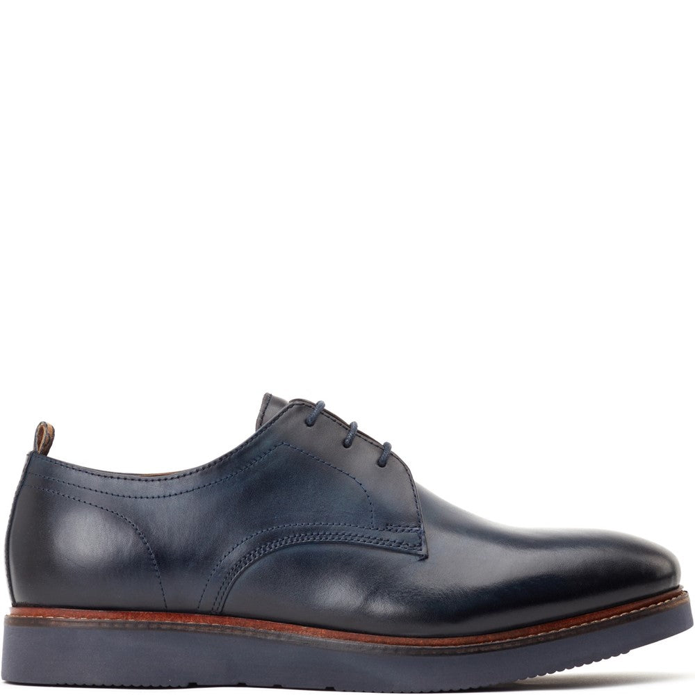 Public Opinion The Mr. Devin Derby Oxford Shoes In Navy Fabric Men's Size Medium