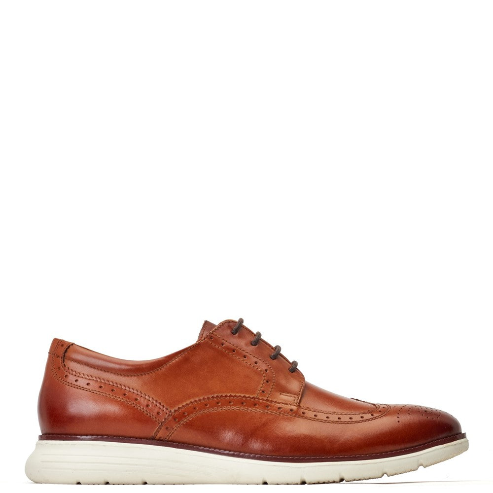 Men's Tan Leather Flight Washed Brogue Shoes – Base London