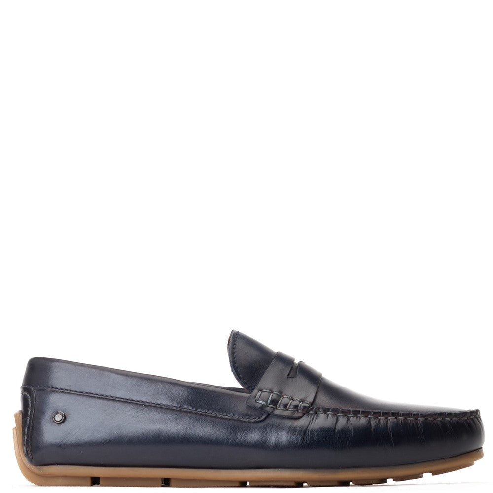 Collins Washed Loafers Navy