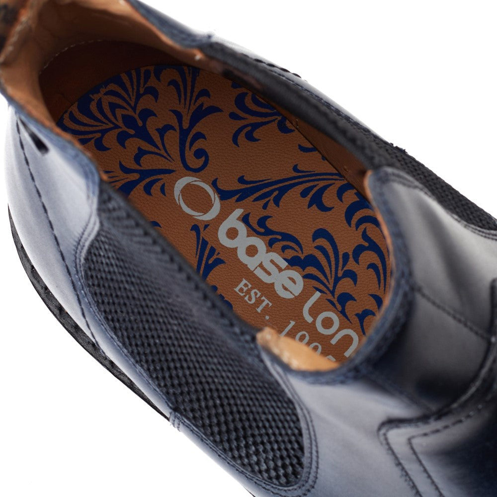 Bloom Burnished Chelsea Boots Navy