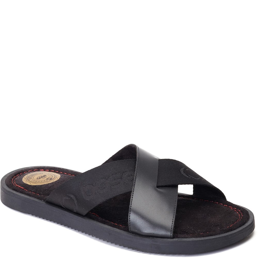 Webb Washed Slide Sandal Black