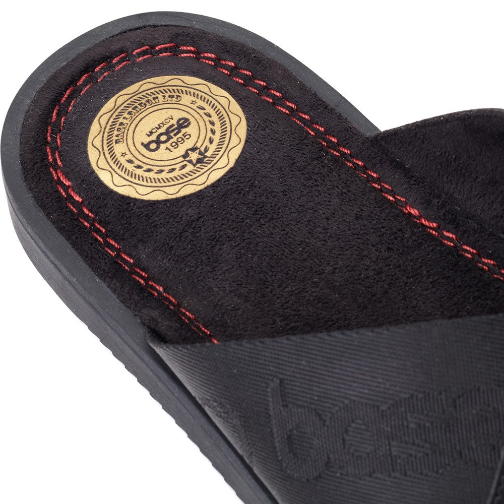 Webb Washed Slide Sandal Black