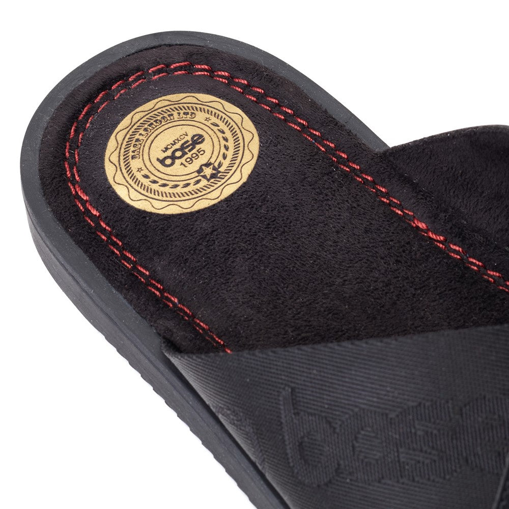Webb Washed Slide Sandal Black