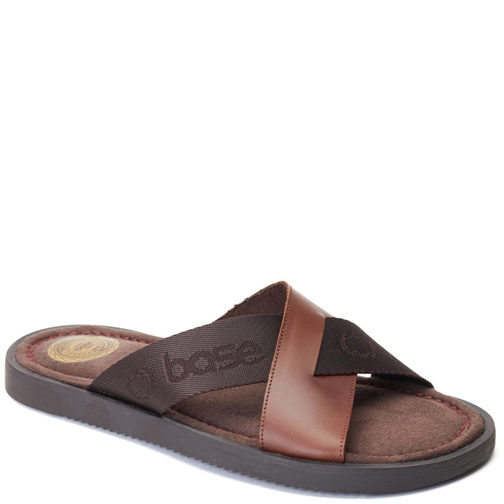 Webb Washed Slide Sandal Brown