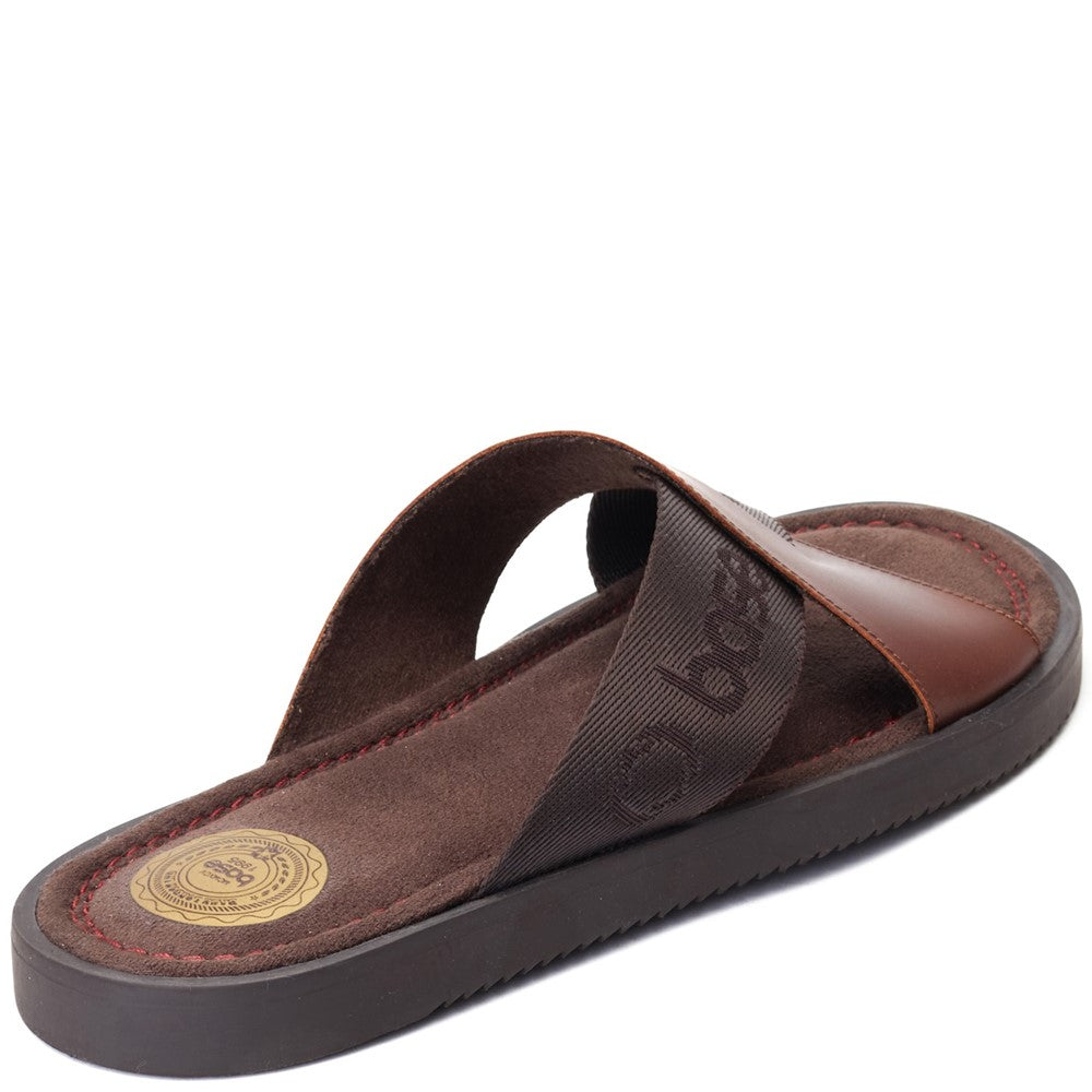 Webb Washed Slide Sandal Brown