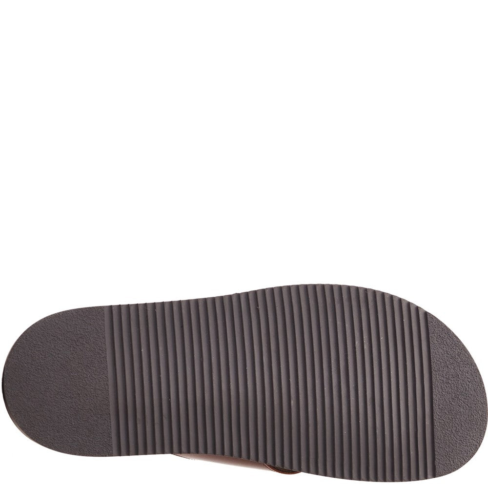Webb Washed Slide Sandal Brown