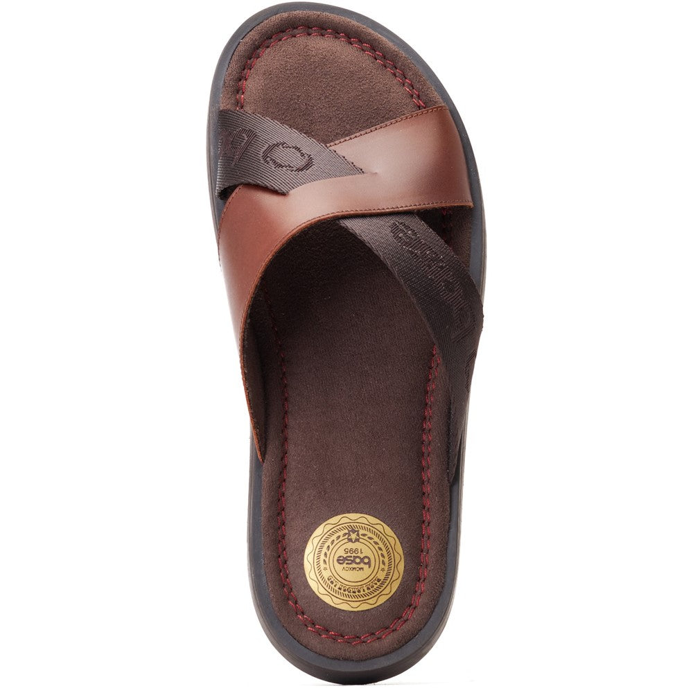 Webb Washed Slide Sandal Brown