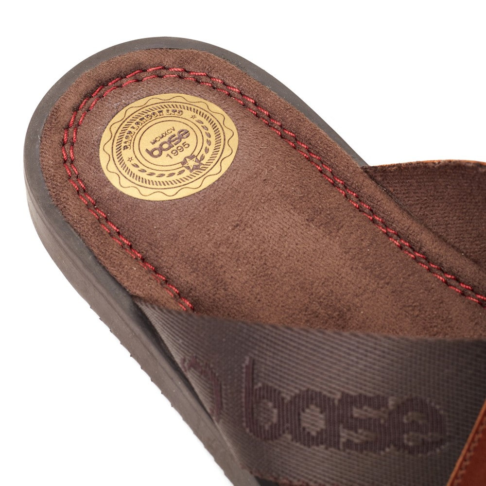 Webb Washed Slide Sandal Brown