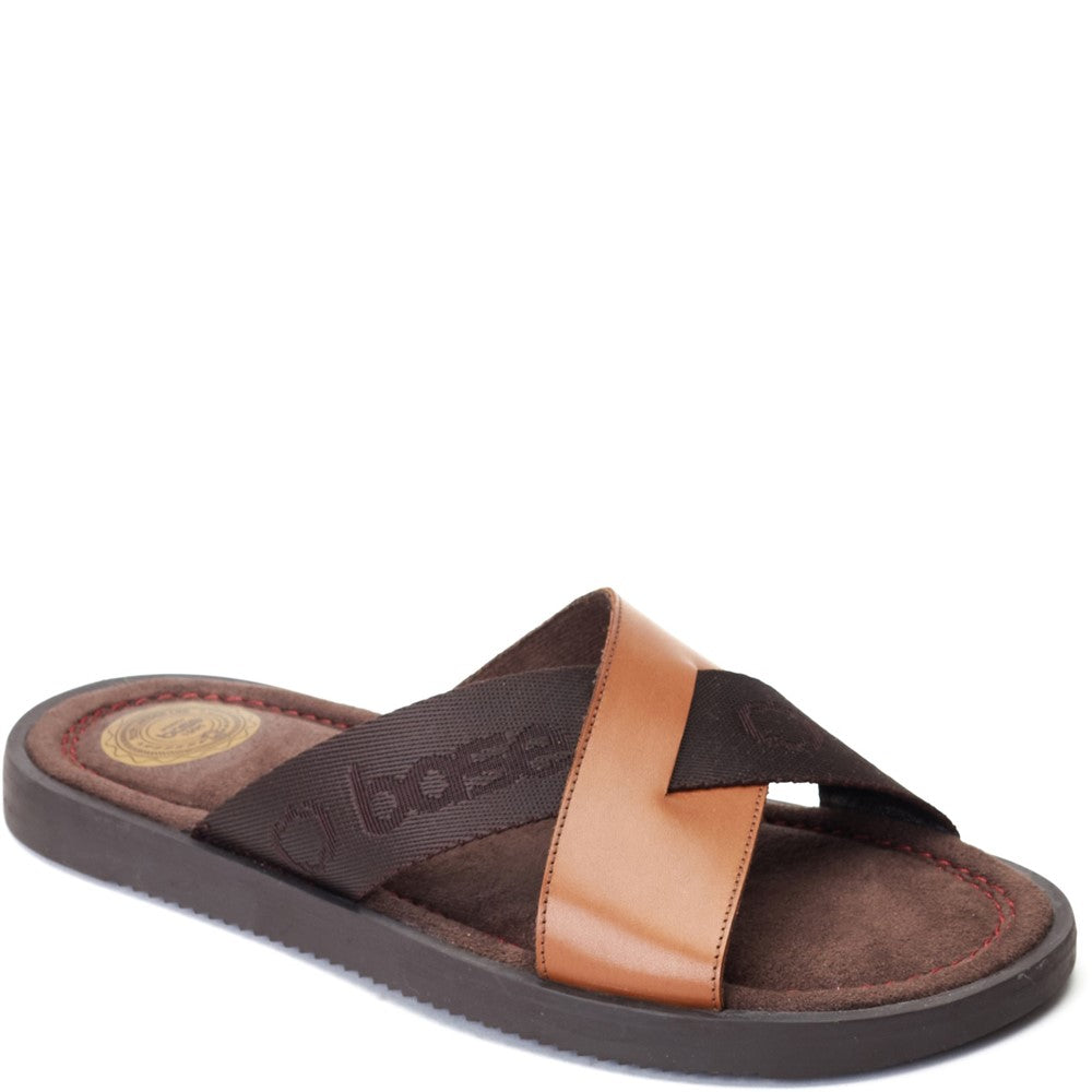 Webb Washed Slide Sandal Tan