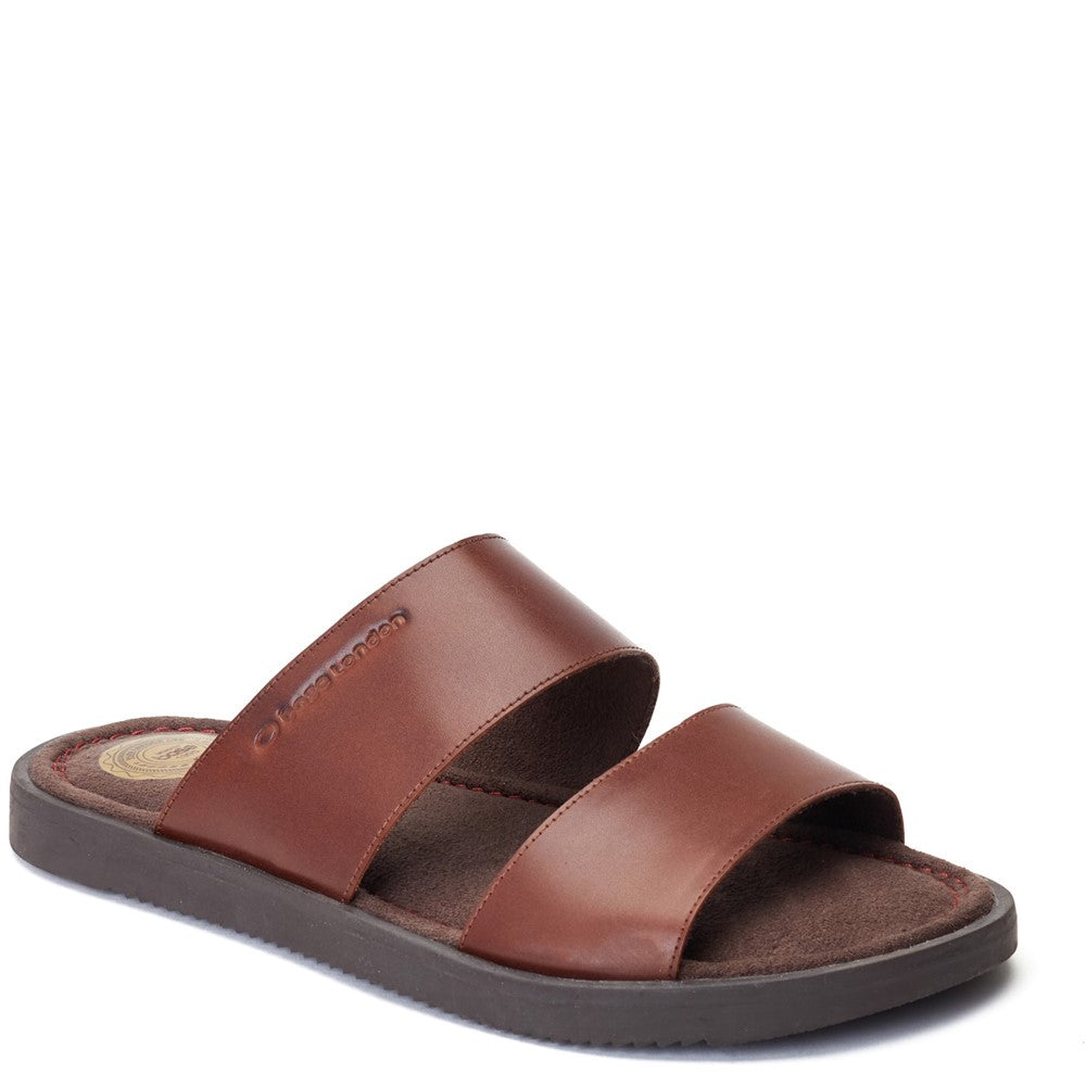 Maven Waxy Slide Sandal Brown