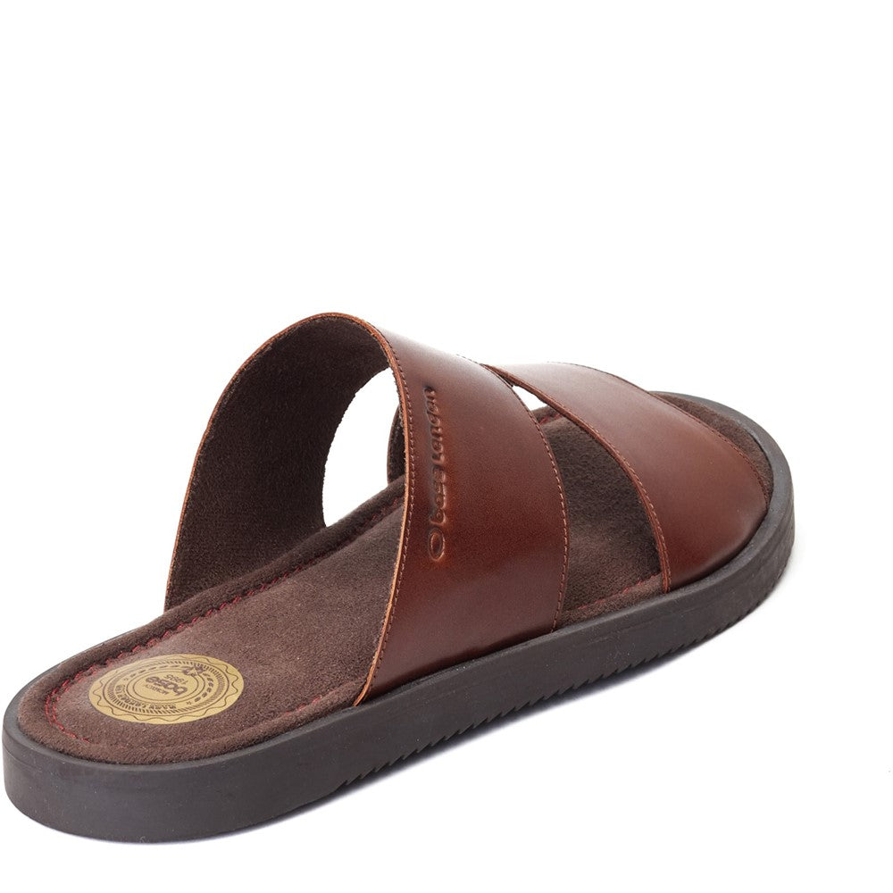 Maven Waxy Slide Sandal Brown
